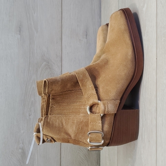 NEW Sam Edelman Womens Bellamie Camel Western Boho Heels Square Toe shoes - Picture 2 of 15